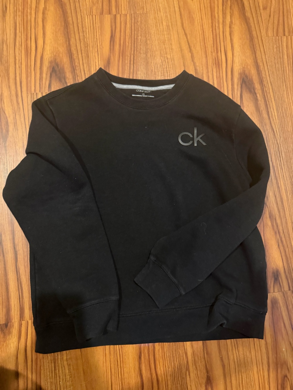 Calvin Klein Men's Black Crewneck Sweatshirt with CK Logo